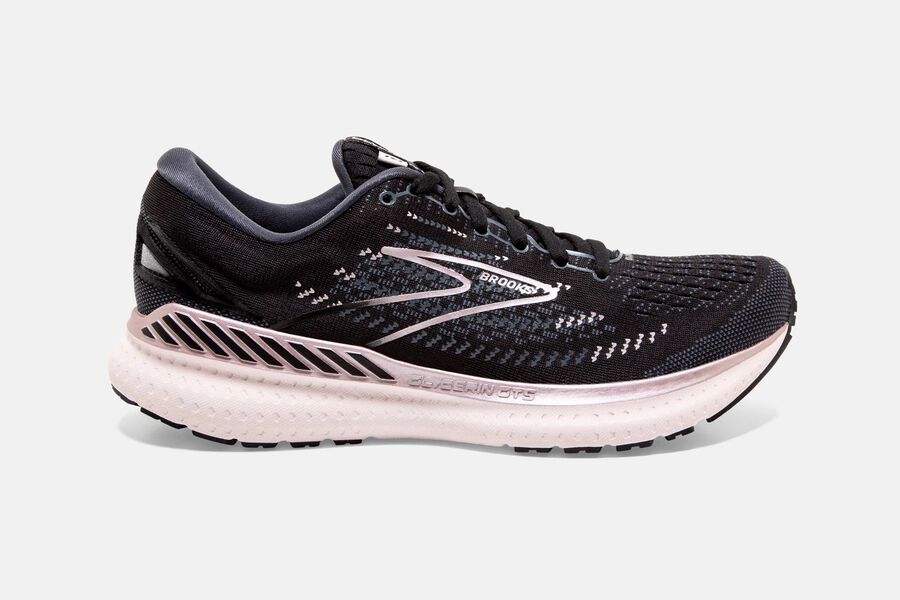 Brooks Glycerin GTS 19 Road Running Shoes Womens Black/Pink 472586-EMR